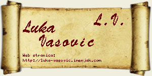 Luka Vasović vizit kartica